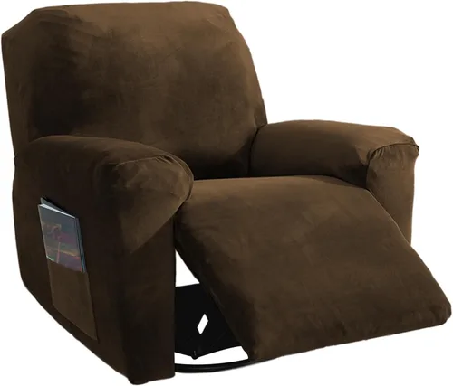 Miniatura 14 de NORTHERN BROTHERS Velvet - Funda para sofá reclinable de 3 plazas, 8 piezas, funda elástica y antideslizante, lavable, apta para mascotas y niños