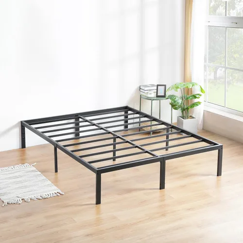 Miniatura 2 de PrimaSleep Base de cama antideslizante de listones de acero resistente de 18 pulgadas, base de cama de plataforma de fácil montaje, base de colchón