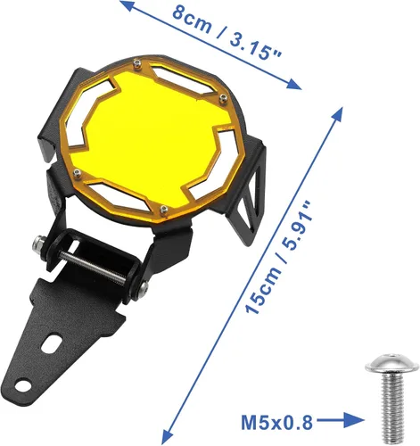 Miniatura 3 de Motoforti Par de la motocicleta LED antiniebla Protector Guardias OEM Foglight lámpara cubierta para BMW R1200 F800R1250 F850/GS amarillo
