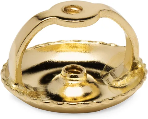 Miniatura 10 de Everyday Elegance Pendientes sólidos de oro blanco de 14 quilates con dos piezas de repuesto para parte trasera de arete Tornillo roscado para par