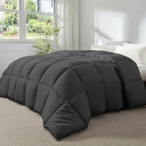 Miniatura 4 de STWIENER Edredón suave súper King de 120 x 98 pulgadas, relleno de edredón alternativo acolchado extra grande, 8 pestañas en las esquinas para todas