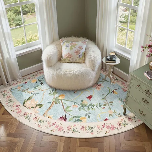 Miniatura 74 de Jinchan Alfombra Floral de Pasillo, 2x5, Alfombras Antideslizantes Lavables a Máquina, Alfombra Suave de Pelo Bajo para Pasillo, Resistente a