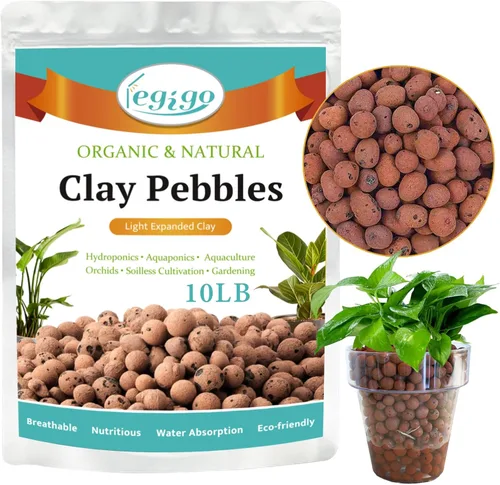 Miniatura 14 de Legigo 1.8 KG de guijarros de arcilla Leca orgánicos para plantas, bolas de Leca 100% naturales de 4mm-16mm para plantas de interior, guijarros