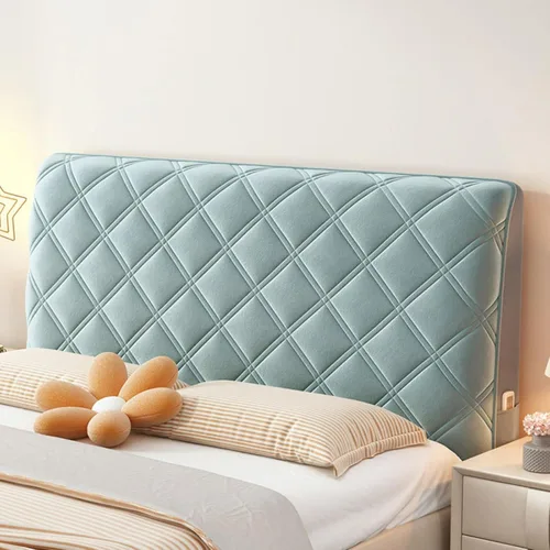 Miniatura 12 de EFELIM Funda de terciopelo para cabecero de cama, tamaño Queen, King, matrimonial, individual, Cal King, funda protectora a prueba de polvo