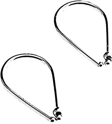 Miniatura 15 de 13mm de plata de ley 20 GA Aretes de aro invertidos colgantes de lágrima hipoalergénicos ligeros con hilo para mujer