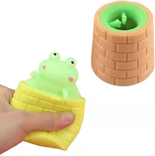 Miniatura 2 de Juguetes para ansiedad, juguetes estrujables, juguete para aliviar el estrés y la ansiedad y la ansiedad con forma de rana, juguetes para apretar