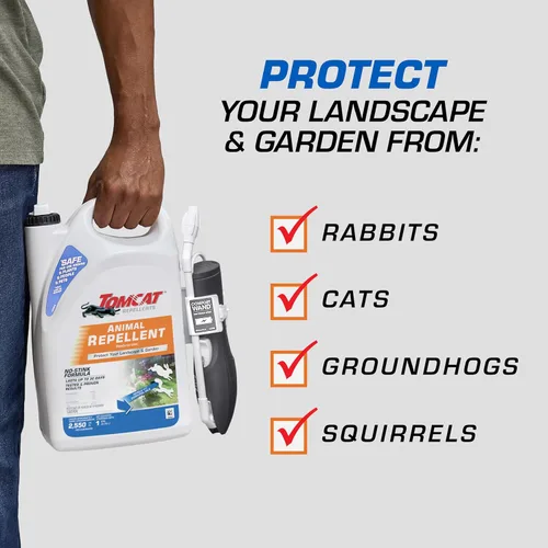 Miniatura 2 de Tomcat Repellents Repelente de Animales, Listo para Usar, Protege Paisajismos y Jardines, Contiene Aceites Esenciales, 1 Galón.