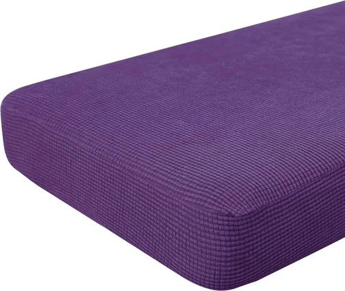 Miniatura 13 de Hokway Fundas de cojín elásticas para sofá Fundas de cojín para sofá Fundas de cojín de asiento de sofá Funda protectora de cojín(Chocolate, Mediano)