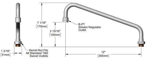 Miniatura 2 de T&S Brass Boquilla oscilante 062X