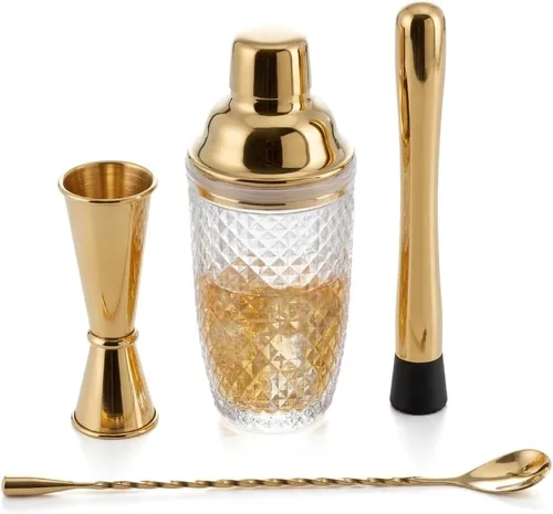Miniatura 2 de Glass Cocktail Shaker Set BLACK