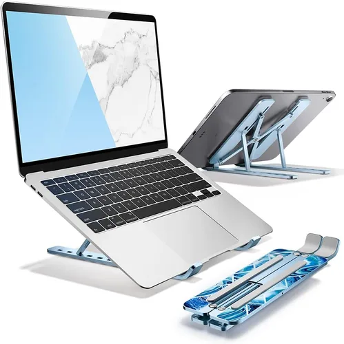 Miniatura 9 de i-Blason Cosmo - Soporte elevador ajustable de aleación de aluminio para laptop con soporte multiángulo compatible con MacBook Pro/MacBook Air, Negro