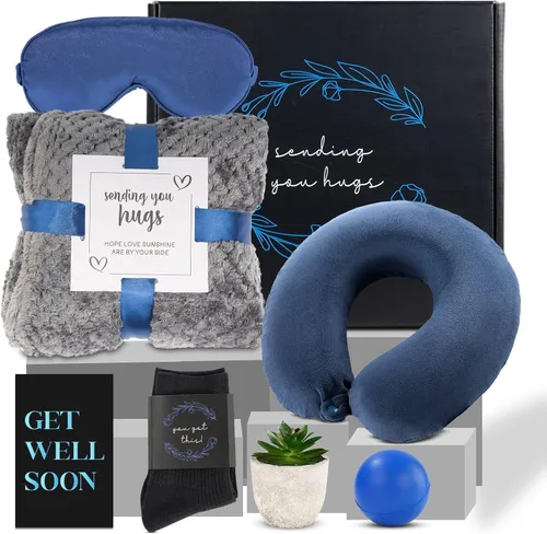 Miniatura 11 de Cestas de regalo para el Día del Padre «Get Well Soon» para hombres y mujeres, regalos para recuperarse después de la cirugía, paquete de cuidado