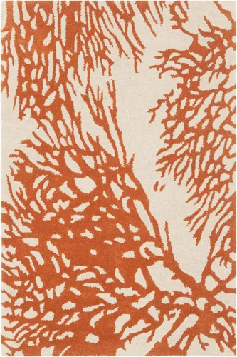 Miniatura 8 de SAFAVIEH Bella Collection BEL115B - Alfombra de lana de primera calidad hecha a mano de 6 x 9 pies, color beige y terracota Beige/Terracota