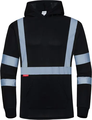 Miniatura 20 de ProtectX Camisas de manga larga de alta visibilidad, camiseta de seguridad reflectante de alta visibilidad para hombres y mujeres, camisa de Azul