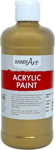 Miniatura 86 de Pintura acrílica para estudiantes, artesanías de 16 onzas. Plateado metálico