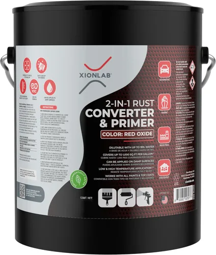 Miniatura 9 de Convertidor de óxido 2 en 1 y imprimación para metal, pintura inhibidora de óxido negro para metal, reformador de óxido para automóviles, de grado