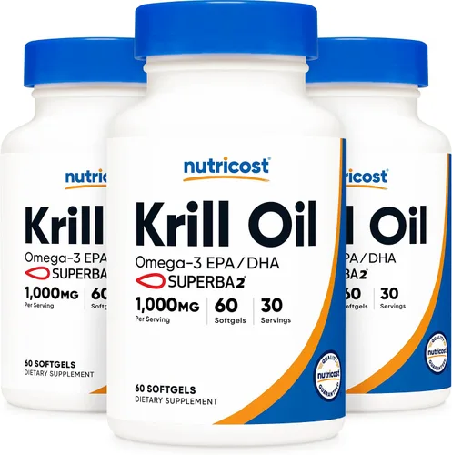 Miniatura 7 de Nutricost Krill Oil 0.03 onzas; 60 softgels líquido, Omega-3 Epa-Dha, 1