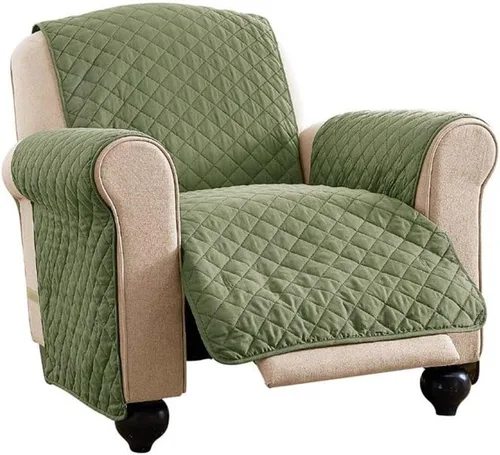Miniatura 32 de Collections Etc - Funda protectora acolchada, reversible y resistente a derrames para muebles con lazos - Cubre el fondo del asiento, el respaldo