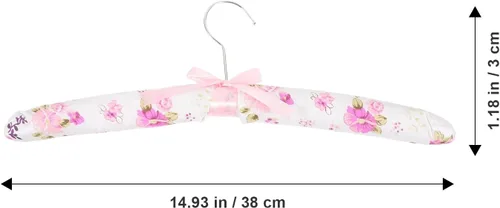 Miniatura 2 de VILLCASE 5 perchas acolchadas antideslizantes con funda de esponja suave para suéteres, vestidos y trajes, diseño sin rastros para la organización