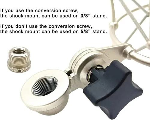 Miniatura 4 de Grneric Metal Micrófono Shockmount & Soporte para Neumann TLM 103/M147 - Plata