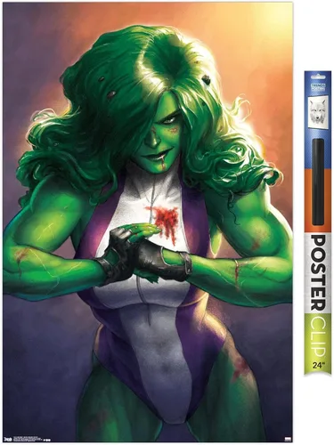 Miniatura 19 de Trends International Marvel Comics - She-Hulk - Totally Awesome Hulk - Póster de pared con portada #4, 14.725 x 22.375 pulgadas, versión enmarcada