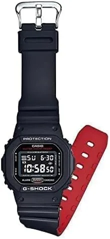 Miniatura 8 de Casio G-Shock DW-5600HR-1DR Reloj de moda automático de silicona negra para hombre, Varios colores, Moderno