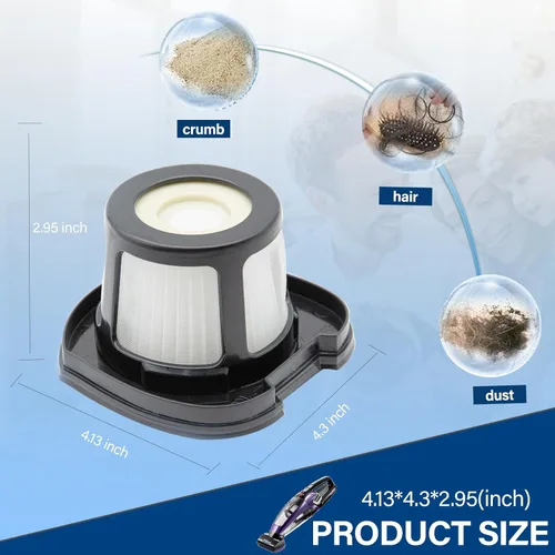 Miniatura 4 de 2579 Filtros de Repuesto para Aspiradora Compatibles con Bissell Pet Hair Eraser 2390A 2389 y AutoMate 2284W Aspiradora de Mano Inalámbrica de Iones