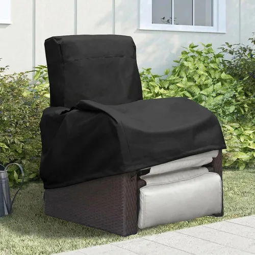Miniatura 8 de ATR ART TO REAL Fundas para sillas de exteriores, impermeables, para patio, reclinable, 600D, tela Oxford, mimbre/ratán, color negro