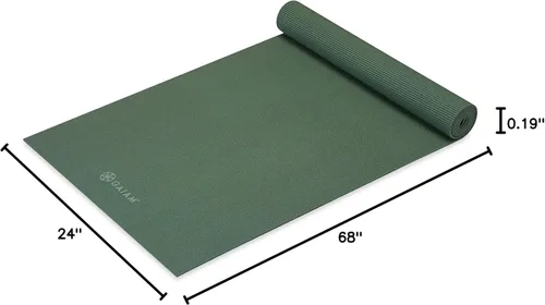 Miniatura 6 de Gaiam - Esterilla de yoga de calidad superior de 5mm, lisa, gruesa y antideslizante para todo tipo de ejercicios de yoga, pilates y gimnasia