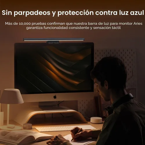 Miniatura 7 de YEELIGHT Barra de luz para monitor, lámpara de monitor de computadora, barra de pantalla LED de 250 lúmenes sin deslumbramiento para cuidado de un