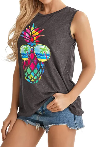 Miniatura 2 de Camiseta sin mangas para mujer, remeras de verano sin mangas, informales y holgadas, tipo túnica.