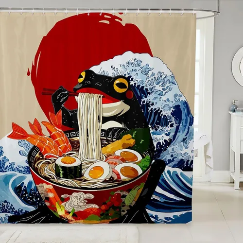 Miniatura 12 de Cortina de ducha de sirena, decoración de baño con escala de acuarela, habitación para niños y niñas, mujeres, caricaturas, delfín, pulpo