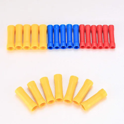 Miniatura 6 de Kit de conectores eléctricos a tope de 150 piezas, conectores de cable de crimpado de empalme a tope, varios terminales de cable rectos eléctricos