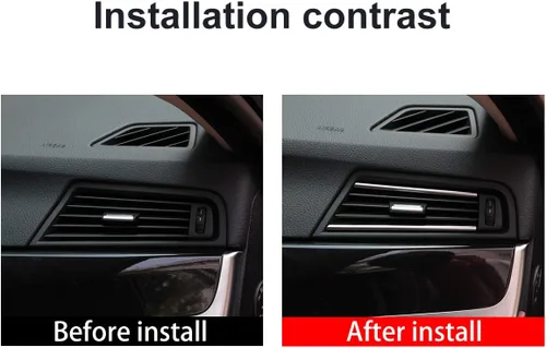 Miniatura 2 de YIWANG Cromo tablero lateral aire acondicionado salida decoración Trim 4 unids para BMW Serie 5 F10 2011-2017 mano izquierda conductor accesorios