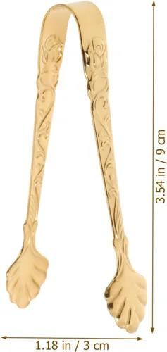 Miniatura 4 de Mini pinzas para servir de 3.5 pulgadas, 2 pinzas de azúcar, picadora pequeña de acero inoxidable para cubos de azúcar con agarrador de hielo