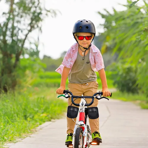 Miniatura 7 de Juego de casco para niños con rodilleras, coderas y muñequeras, casco ajustable para niños pequeños y jóvenes, juego de equipo de protección