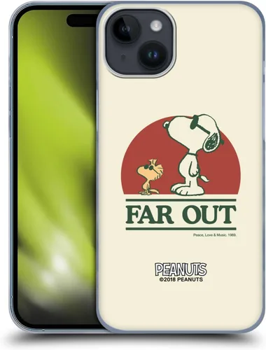 Head Case Designs Funda rígida con licencia oficial de Peanuts Snoopy Woodstock Far Out Woodstock 50th compatible con Apple iPhone 15 Plus