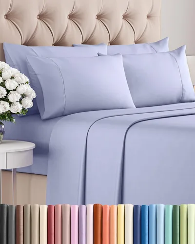 Miniatura 90 de Juego de sábanas Queen de 6 piezas, sábanas tamaño Queen, ropa de cama suave de lujo de hotel, refrescante, cómoda y transpirable, 1 encimera, 1 26
