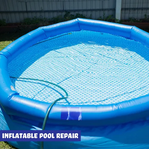 Miniatura 6 de Nuanchu Parche de vinilo de 12 x 40 pulgadas, parche de reparación de PVC autoadhesivo impermeable para piscinas sobre el suelo, natación, casa