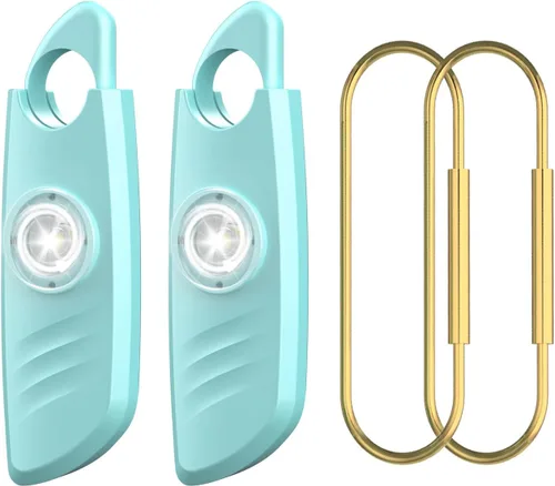 Safe Sound - Alarma personal de 2 unidades de sirena de 140 db, llavero de luz estroboscópica, dispositivos de seguridad para mujeres, hombres,