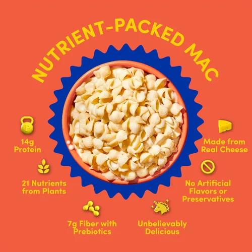 Miniatura 5 de Goodles Shella Good Pasta de Conchas y Queso Cheddar Blanco Envejecido – Repleta de Nutrientes con Queso Real, Fibra, Proteína, Prebióticos, Plantas