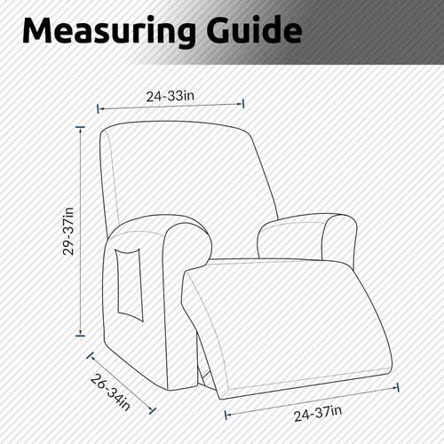 Miniatura 4 de KEKUOU Fundas para sillas reclinables, fundas elásticas para sofá reclinable de niño perezoso, 1 pieza, protector de muebles con parte inferior Azul