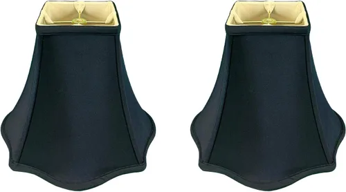Miniatura 8 de Royal Designs, Inc. Pantalla para lámpara Royal Designs, diseño de campana, base cuadrada exterior, 7 x 16 x 12.25, blanco (BS-702-16WH)