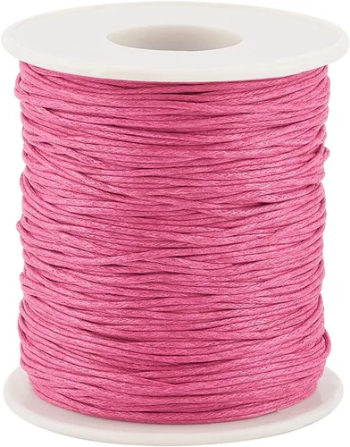 Miniatura 7 de Cordón de algodón encerado de 100 yardas, hilo de algodón trenzado naranja oscuro, cuerda de cuentas trenzada, cuerda para collar, pulsera, collar