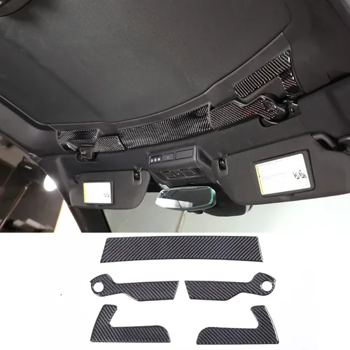 Miniatura 3 de CHEAYAR Kit de decoración de panel de interruptor convertible de fibra de carbono 3D suave 3D compatible con Corvette C8 Stingray Z06 Z51 2020 2021