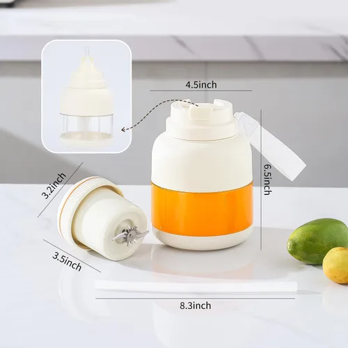 Miniatura 2 de Licuadora portátil de 27 onzas – Jugos recargables, licuados de frutas, bebidas, batidos, licuadora de viaje personal, fitness, viajes, Blanco