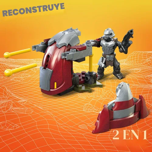 Miniatura 3 de Mega Construx Halo Hijacked Ghost Vehículo Juego de Construcción Infinito, Juguetes de Construcción para Niños