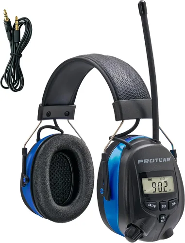 Miniatura 11 de Digital AM FM Radio Headphones, Hearing Protection Earmuff for Adult, 30dB SNR for Mowing, Construction, Chainsaw
