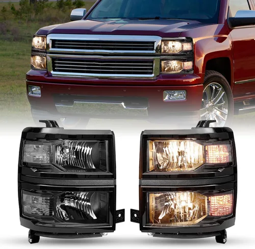 Miniatura 12 de JSBOYAT Conjunto de faros delanteros y luces traseras 2014 2015 Chevy Silverado 1500 Camioneta Pickup [Estilo de fábrica OE] lado del pasajero