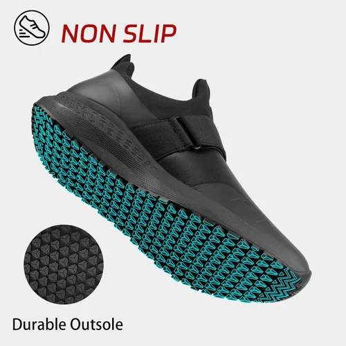 Miniatura 3 de Zapatos de trabajo antideslizantes para hombre, zapatos de cocina para cocineros, restaurantes, zapatos impermeables y antideslizantes para caminar